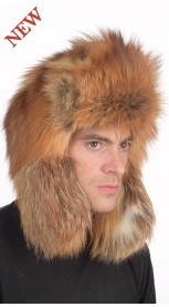 Cappello in pelliccia in volpe Golden, stile Russo per uomo